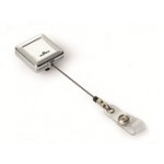 Durable Quadro Badge Reel, Chrome Plated, Pack of 10