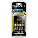 Duracell 15 Minute Battery Charger, Includes 4 x AA Rechargeable Batteries, Each