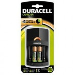 Duracell 4 Hour Battery Charger, Includes 2 AA Rechargeable Batteries, Each