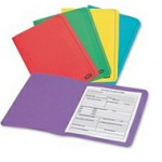 Elba Bright Manilla Square Cut Folders, Assorted, Pack of 25