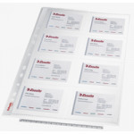 Esselte Business Card Pocket, clear, pack of 100.