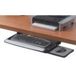 Fellowes Office Suites Deluxe Keyboard Drawer, Black and Silver