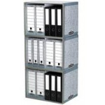 Fellowes R-Kive System Stax File Store, Grey/White, Pack of 5