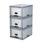 Fellowes R-Kive System Storage Drawer, Grey/White, Pack of 5