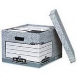Fellowes R-Kive System Large Storage Box, Grey/White, Pack of 10