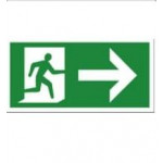 Fire Exit Right 150X300mm Self Adhesive, Each