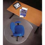 Floortex PVC Chair Mats, Carpet Contoured, 99 x 125cm