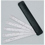 Linex Fan Scale - 15cm, Leather case, 5 fans offer a total of 22 graduations