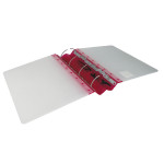 GuildHall GLX Ergogrip Frosted A4 Ring Binder, Raspberry, Pack of 2