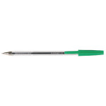 Q Connect Ballpoint Pen, Medium, Green, Pack of 50