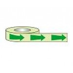 Safety Sign Arrow Symbol Photoluminous Tape. 40mm x 10m. Each.
