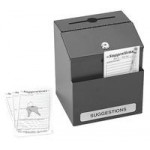 Safco Locking Suggestion Box. W181 x D152 x H216mm. Each