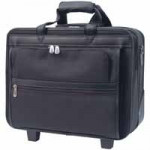 Monolith Deluxe Nylon Wheeled Laptop Case Black, Each.