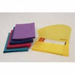 Rapesco Bright Solid Poly Wallet, (005) Assorted Pack of 5