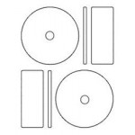 CD, Jewel Case and Jewel Case Spine Self Adhesive Labels, White, Inkjet, Pack of 15 Sheets (2 per sheet)