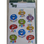 Ivy Motivational Stickers with a Smiley Face Design, Pack of 27 Stickers
