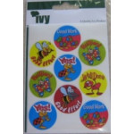 Ivy Motivational Stickers with a Bug Design, Pack of 27 Stickers