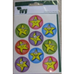 Ivy Motivational Stickers with a Star Design, Pack of 27 Stickers
