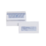 89x152mm White Window Wallet Envelopes 110gsm Self Seal, Pack of 500