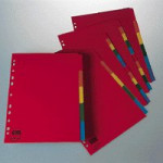 Concord Bright Subject Dividers A4 Assorted