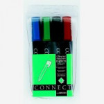Q Connect Flipchart Markers. Wallet of 4.