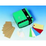 Q Connect Strung Tags - Buff, Coloured and White