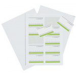 Q Connect Dry Peel Printable Business Cards, 25 sheets per pack, 250 cards.