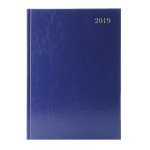 A4 Diary, Day Per Page Appointments, Blue, 2019