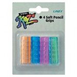 Linex Cool Kidz Soft Pencil Grips, Pack of 4