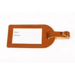 Antique Hide Leather Luggage Label