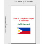 Philippines Long Bond Paper. 120gsm. White. Per Ream.