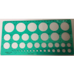 Linex 39 Circle Template, Ink Bosses, Pen:0.5mm, 240x120mm