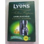 Lyons Unbleached Filter Papers, Size 4, Pack of 40
