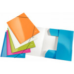 LEITZ WOW RANGE - 3 FLAP ELASTICATED FOLDERS
