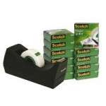 Scotch Magic Tape With Free Dispenser, 19mm x 33m, Pack of 12