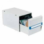 Q Connect Multimedia Storage Drawer, White, Each