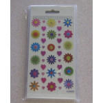 Paper Projects Stickers. Flowers and Hearts. Each