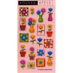 Paper Projects Stickers. Flowers in Pots. Each