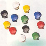 Nobo Magnetic Drawing Pins, Tub of 12, Assorted