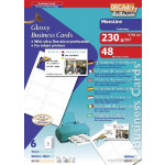 Decadry Glossy Inkjet Business Cards, 230gsm, Pack of 48
