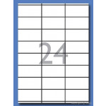 Decadry Labels, Sheet of 24 with Square Corners