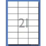 Decadry Labels, Sheet of 21 with Square Corners