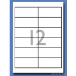 Decadry Labels, Sheet of 12 with Square Corners