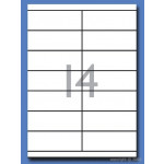 Decadry Labels, Sheet of 14 with Square Corners