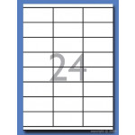 Decadry White Labels 70x35mm With Square Corners, Pack of 2400 labels