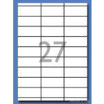 Decadry Labels, Sheet of 27 with Square Corners