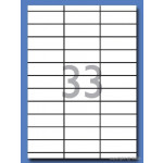 Decadry Labels, Sheet of 33 with Square Corners