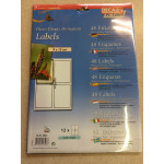 Decadry Photo Glossy Labels, Sheet of 4 with Square Corners