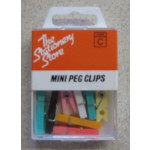 Stationery Store Mini Peg Clips, H30mm, Pack of 8