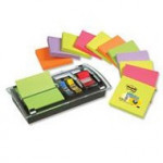 3M Designer Combi Z-Note and Dispenser, 12 Z Notes and 1 Index Sheet